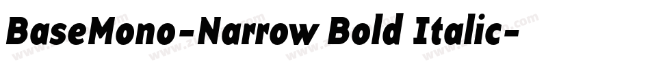 BaseMono-Narrow Bold Italic字体转换